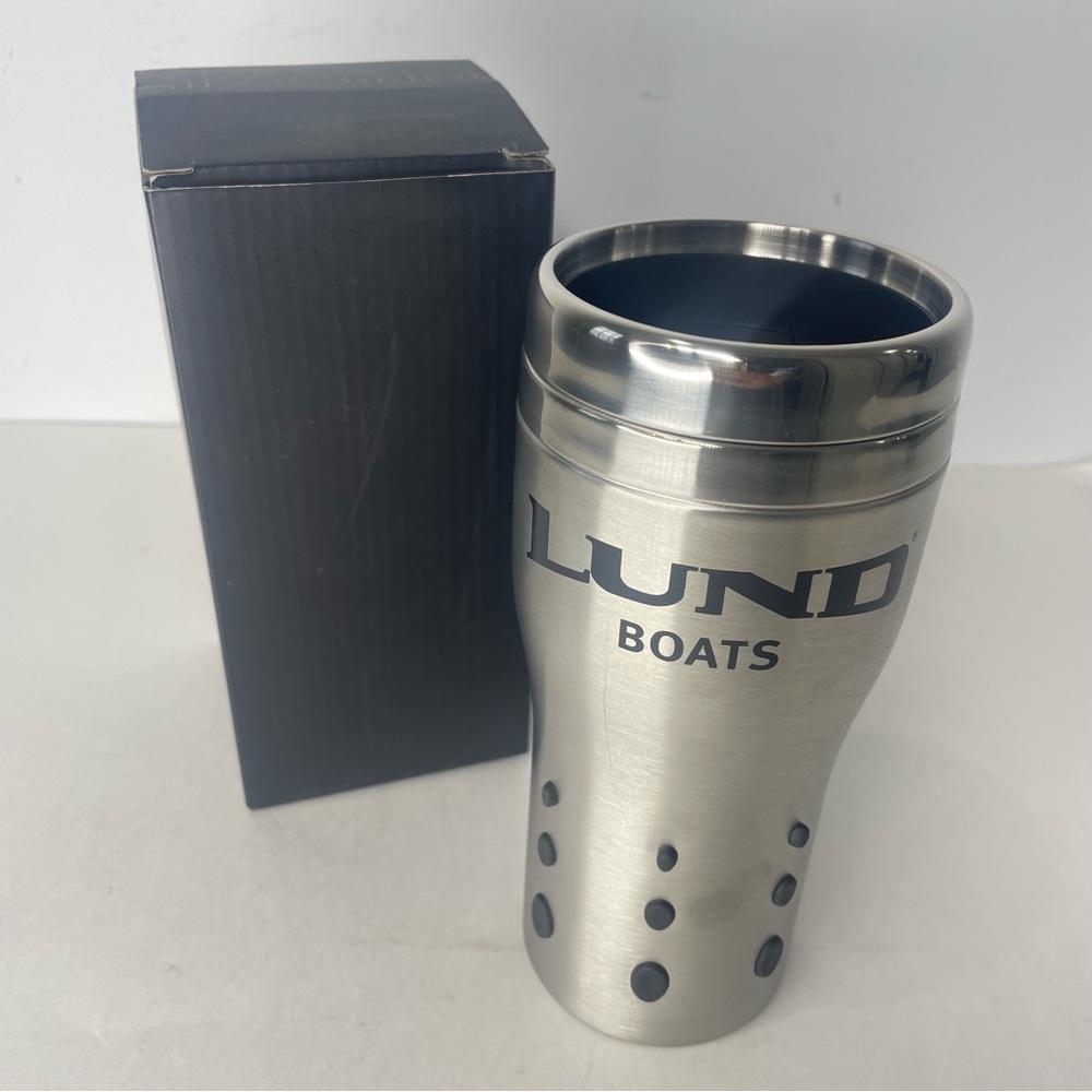 Lund Stainless Steel Tumbler Boat Promo 7” Lid in Box Thermal